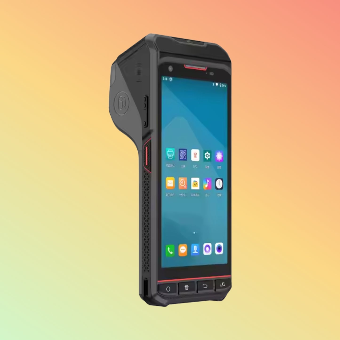 Android 5.5" POS PDA with Built-In Printer for Logistics