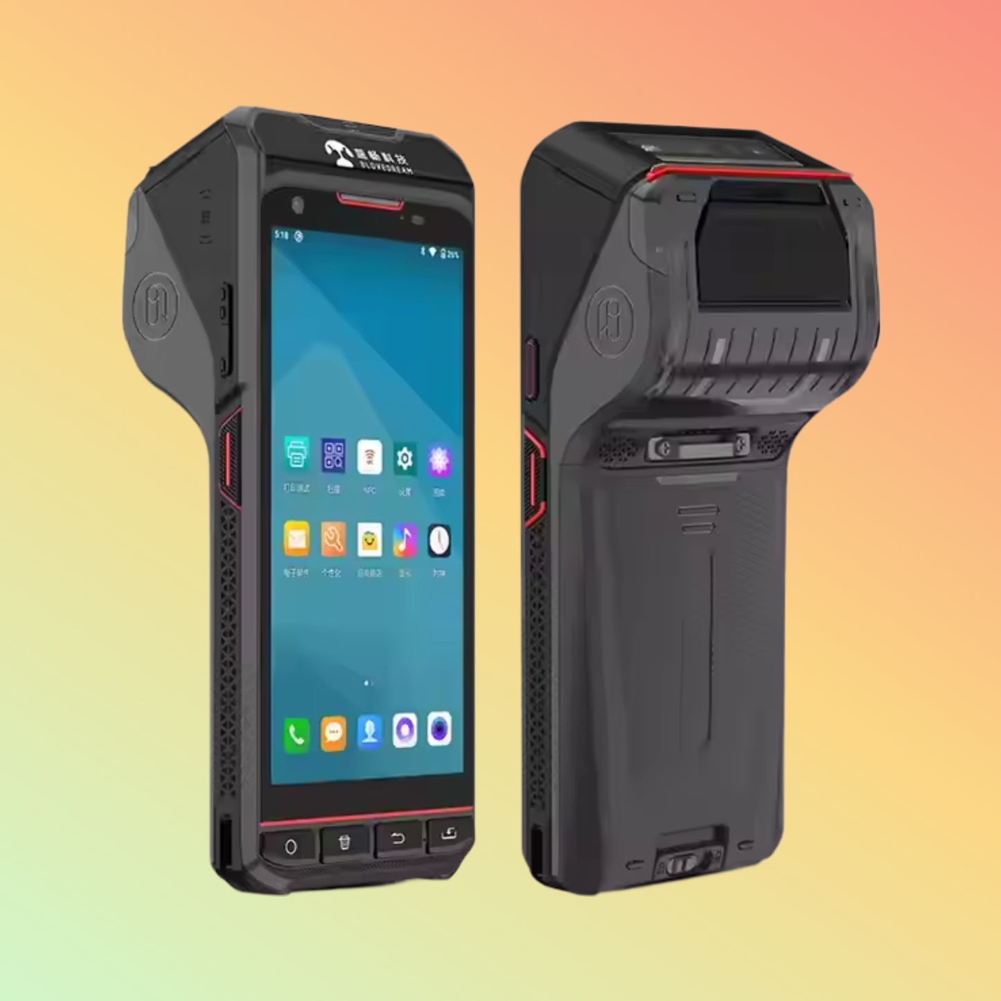 Android 13 Handheld POS: 5" Screen, 2D Scanner, NFC, 16GB, Printer