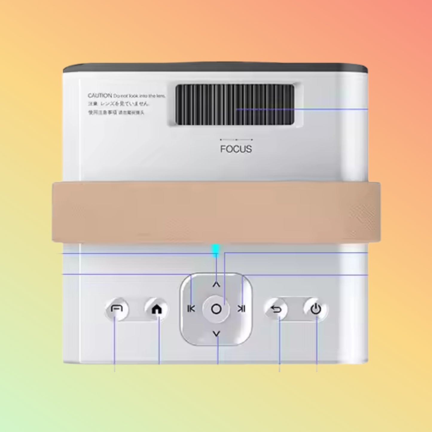 CY303 Mini 4K Android 7.1 Projector 120 ANSI WiFi Home Theater