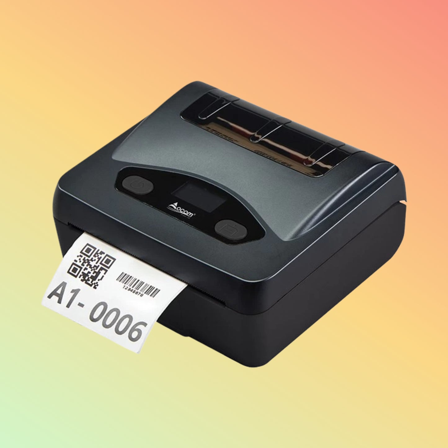 Ocom (OCBP-M810) 3 Inches Bluetooth Thermal Label Printer with LCD Screen