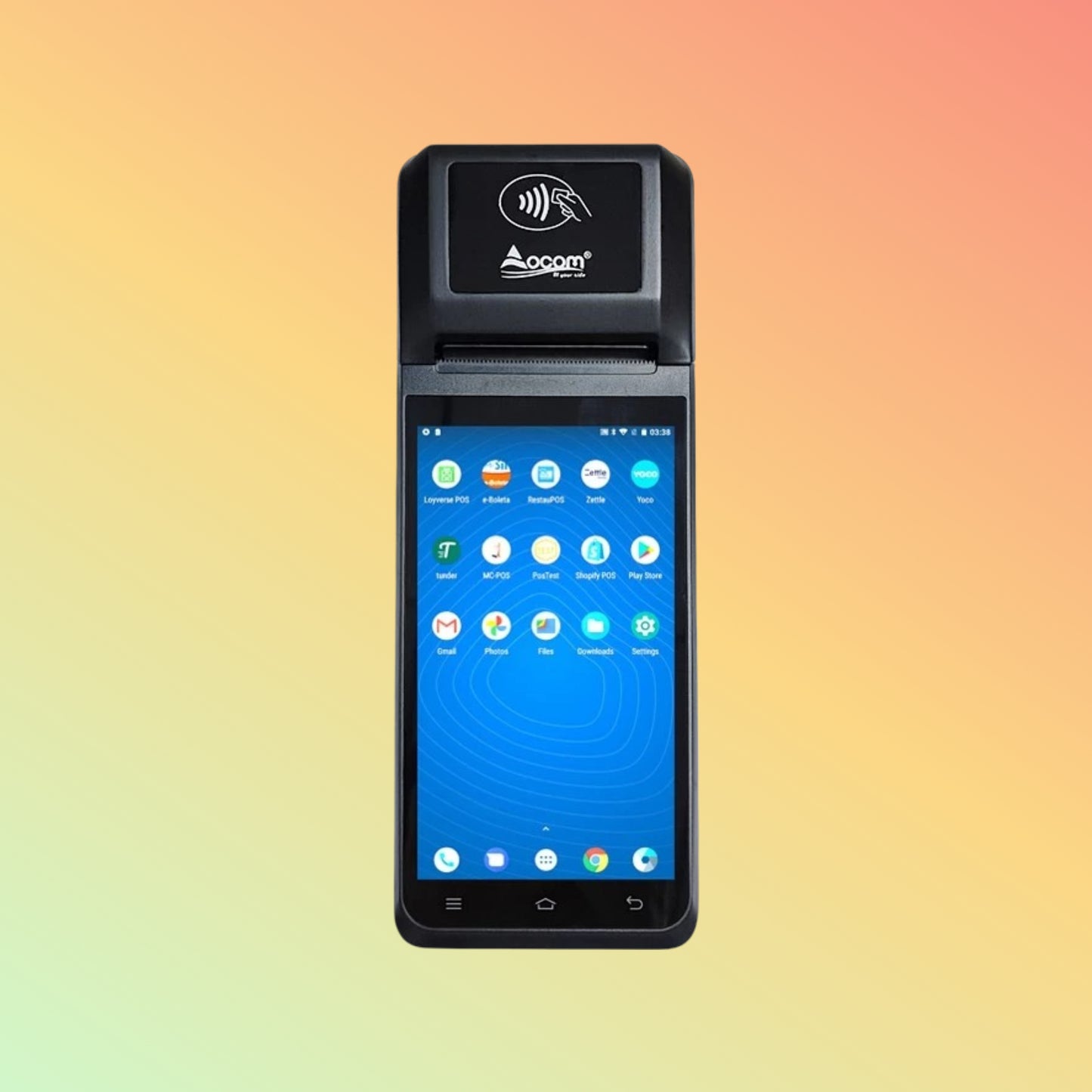 Ocom (POS-T2) 5.5" Handheld Android POS Terminal with Thermal Label and Receipt Printer