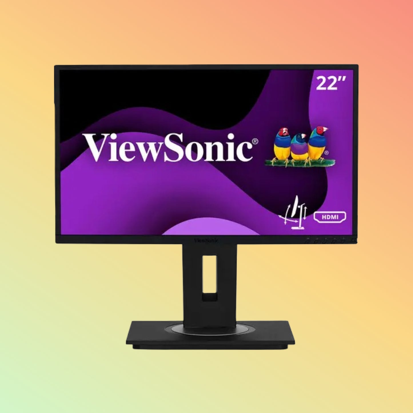 VIEWSONIC VG2448A Monitor - 24" FHD (1920 x 1080), IPS, Height, Tilt, Swivel, Pivot, HDMI, DP, VGA, 250nits, 60Hz