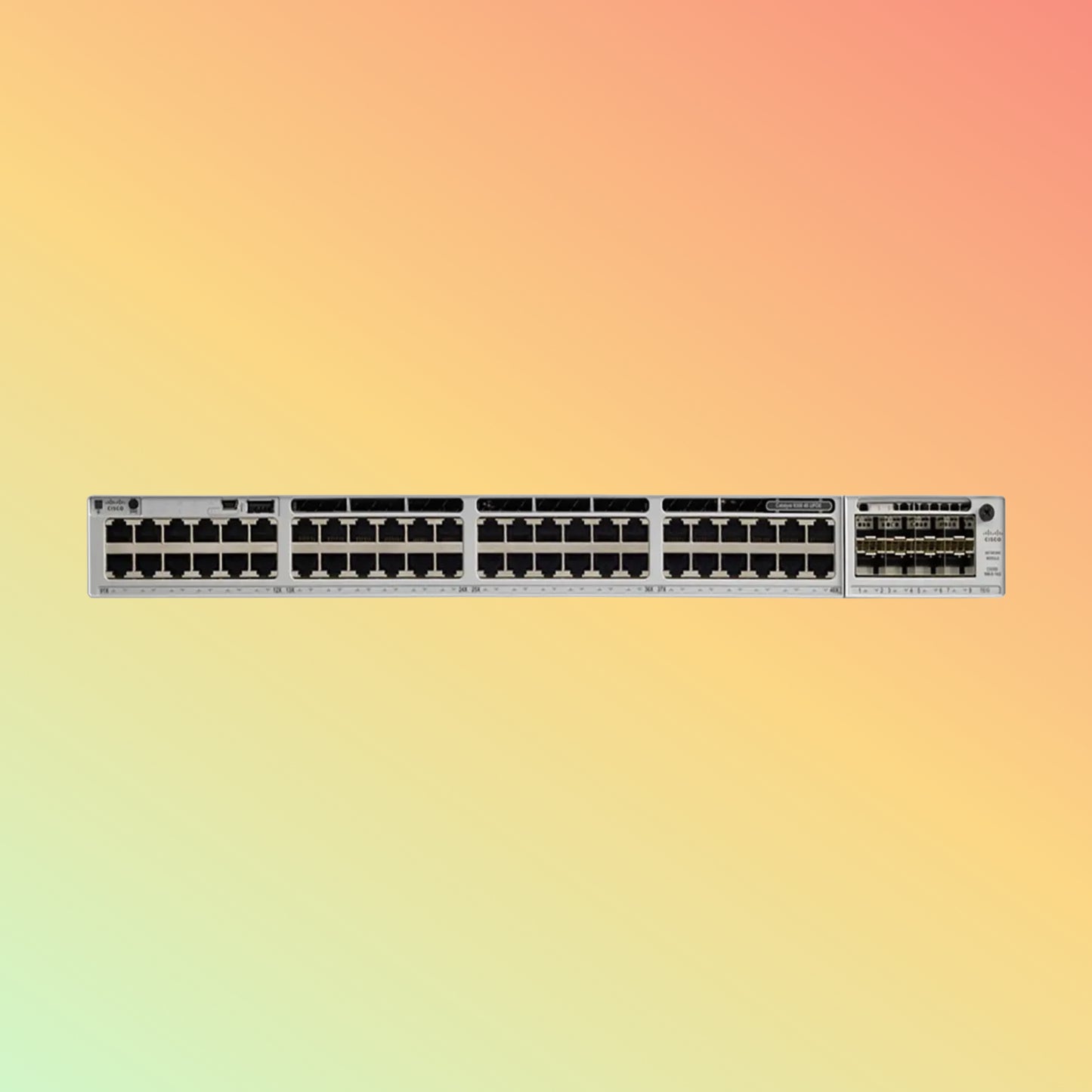 Cisco Catalyst C9300 – 256Gbps, 190.48Mpps, 822W PoE, 48 RJ45 Ports