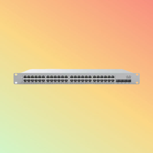 CISCO Meraki MS225 Switch - 176 Gbps Switching capacity, Throughput up to 127.98 Mpps, 740W PoE Capability, 48 x PoE+ RJ45, 4 x SFP+ uplink