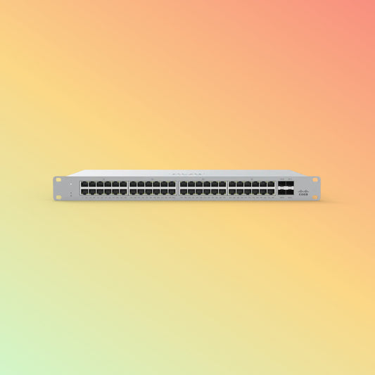 CISCO Meraki MS120 Switch - 104 Gbps Switching capacity, Throughput up to 77.38 Mpps, 740W PoE Capability, 48 x PoE RJ45, 4 x SFP