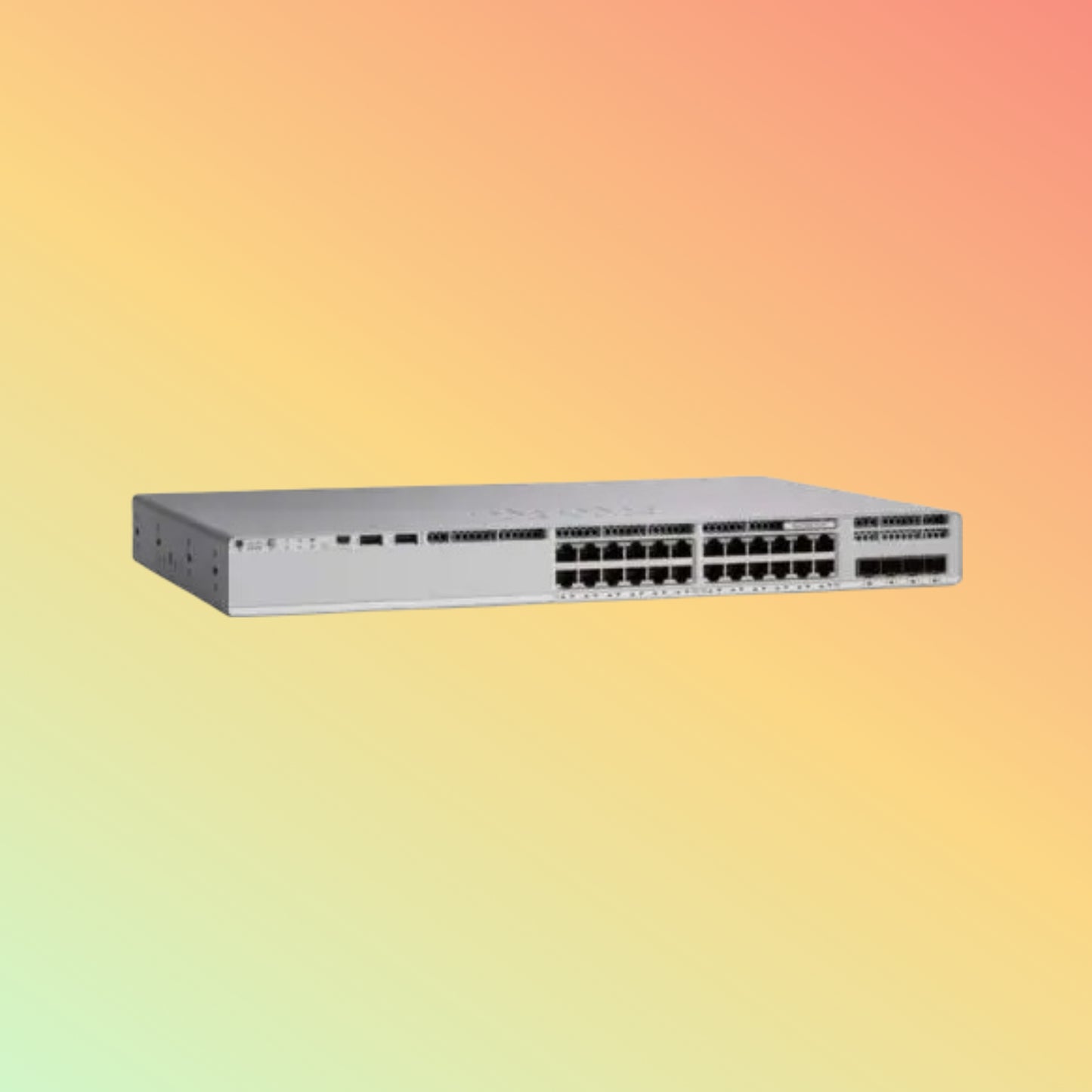 CISCO Catalyst C9200 Switch - 176 Gbps Switching Capacity, Throughput up to 261.9 Mpps, 740 PoE Capability, 48 x RJ45