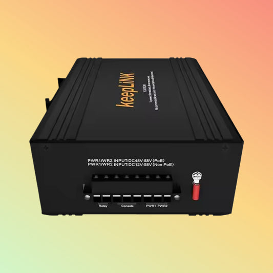 L2 Gigabit Managed Industrial Network Switch 10/100/1000M 4 Port Ethernet with 2 SFP Uplink Ring Network Redundant