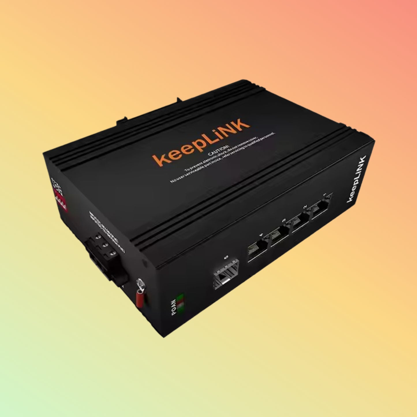 Industrial 4 port 1000mbps cctv to ethernet fiber media converter PoE