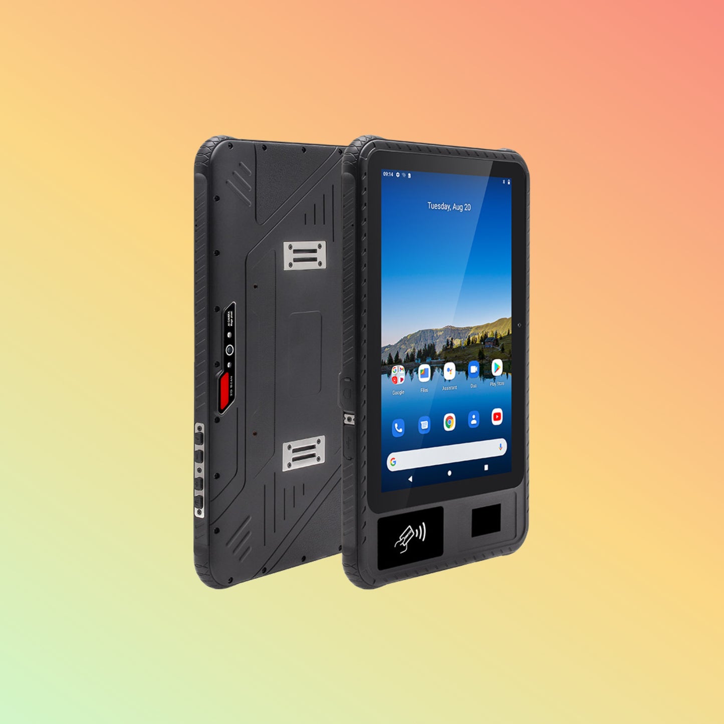 UTAB R1022 10 Inches Biometric Fingerprint Android IP65 Rugged Tablet with Front NFC Reader