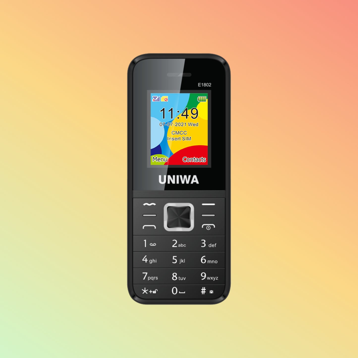 UNIWA E1802 Itel Standard 25BI Battery Long Standby Keypad Mobile Phone with Torch