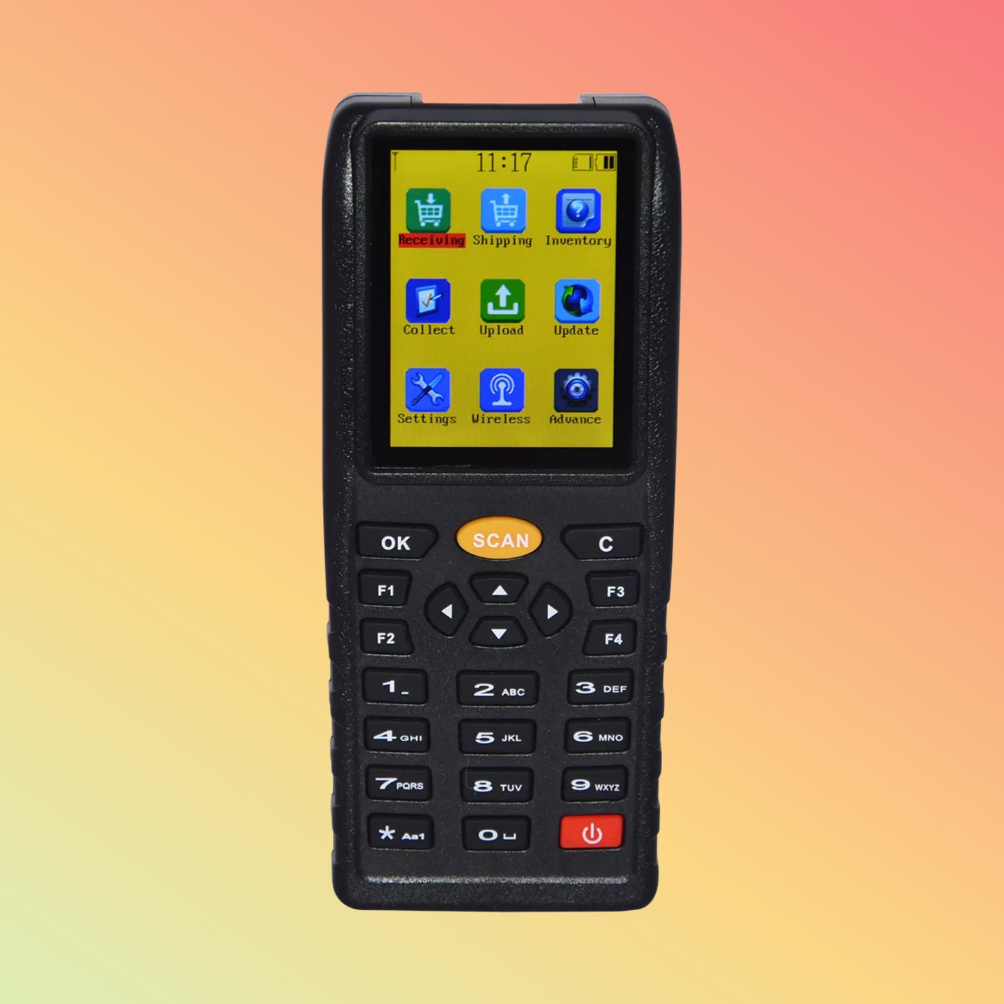 72MHz Handheld Wireless Inventory Data Collector PDA Barcode Scanner HS-E7