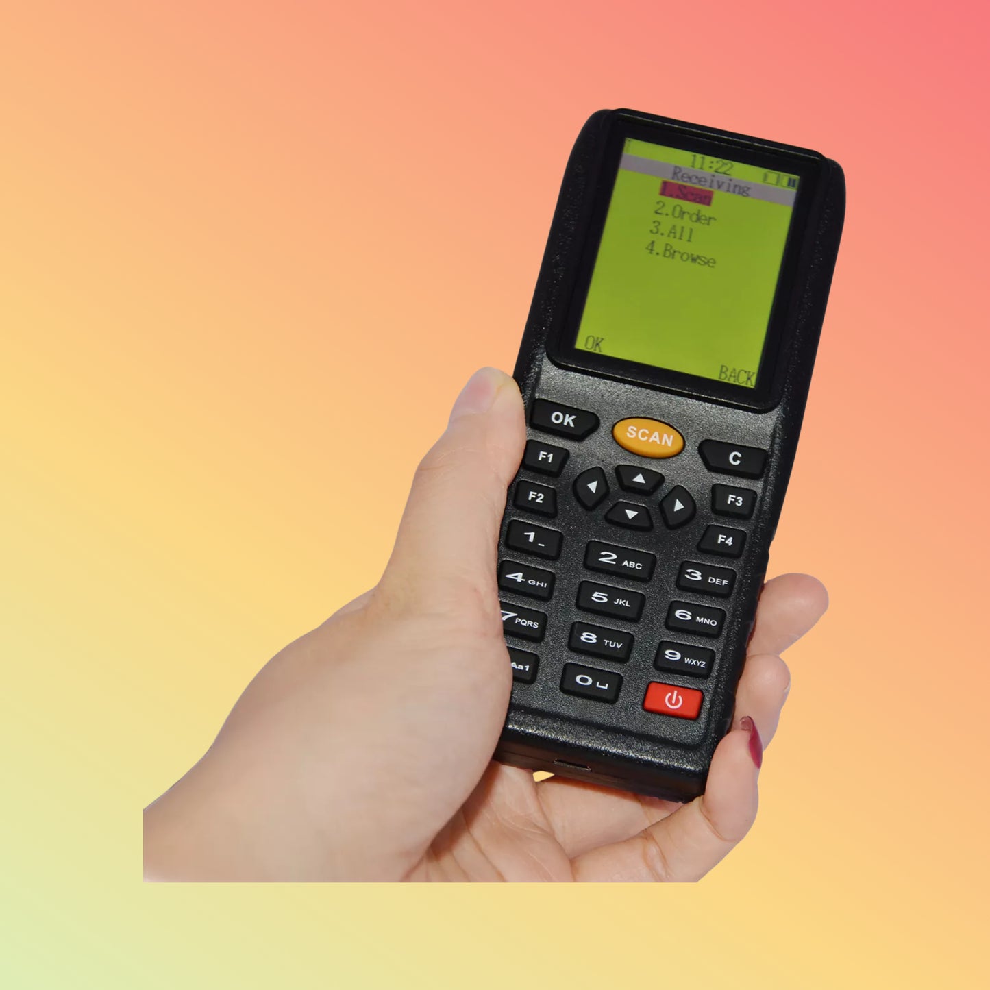 72MHz Handheld Wireless Inventory Data Collector PDA Barcode Scanner HS-E7