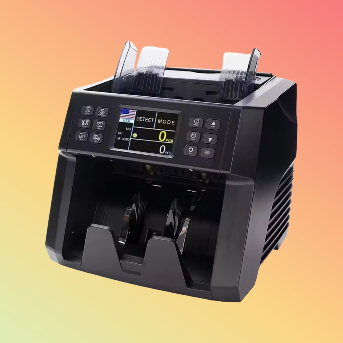 UN-60A 2025 ECB Approved German Type Money Counting Machine Euro Money Detector Mobile Money Counter