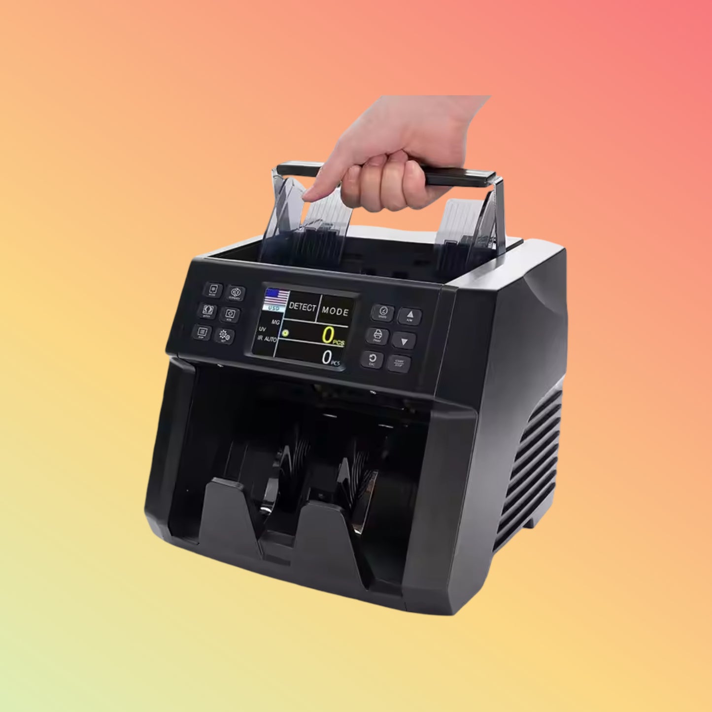 UN-60A 2025 ECB Approved German Type Money Counting Machine Euro Money Detector Mobile Money Counter