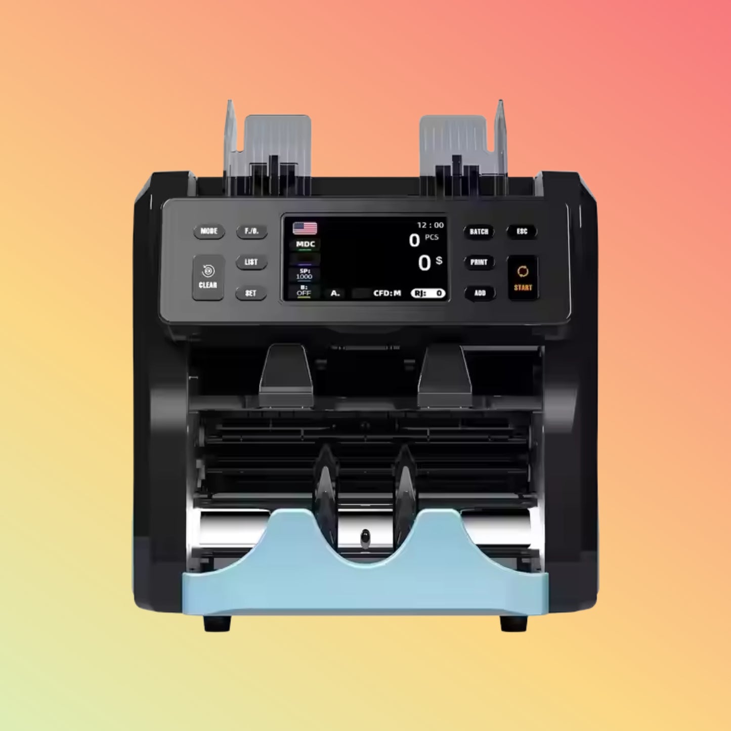 UN-220A Portable Mixed Currency Counter with 2 CIS & Touchscreen