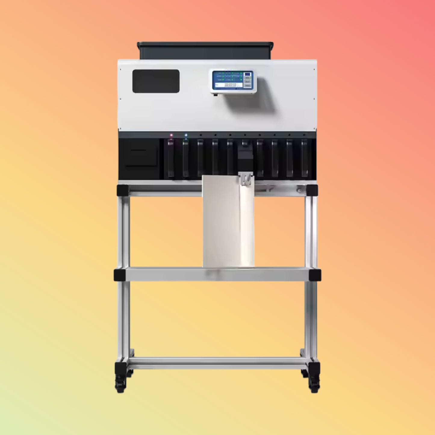 UN-191S Intelligent 9+1 Pocket China Factory Touch Screen Coin Counting Machine Coin Sorter With Learning Multi Coins