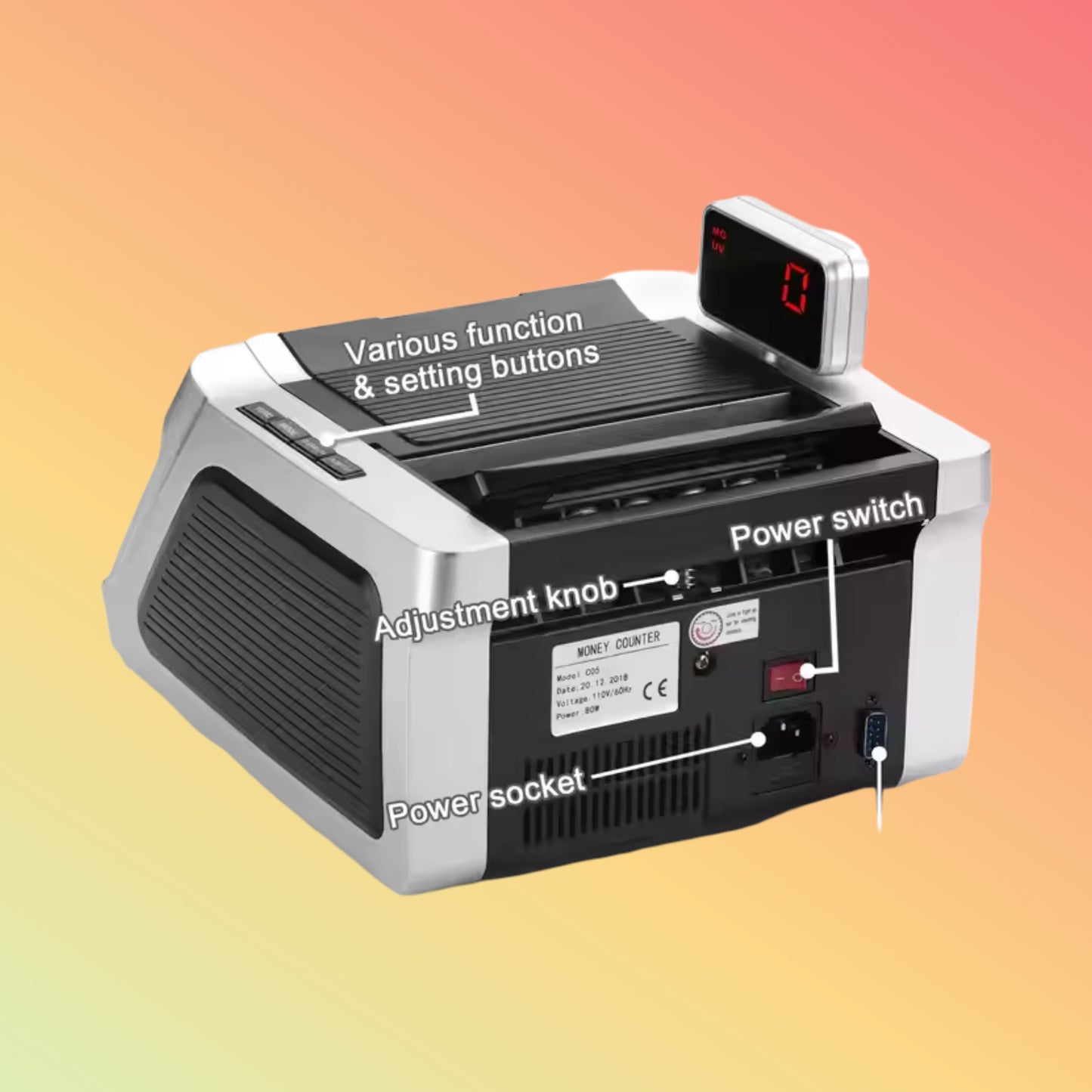 UNION C05 Promotion UV/MG Compact Pakistan Money Counter Fake Money Detecting Machine Banknote Counter Bill Counter