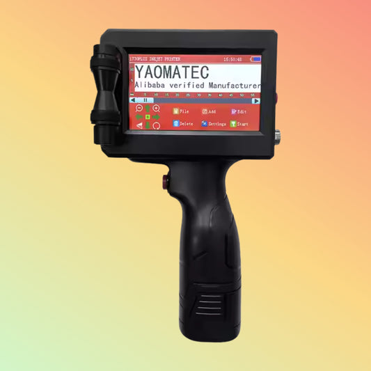 Yaomatec Automatic Handheld Inkjet Printer for Date, Barcode & Logo