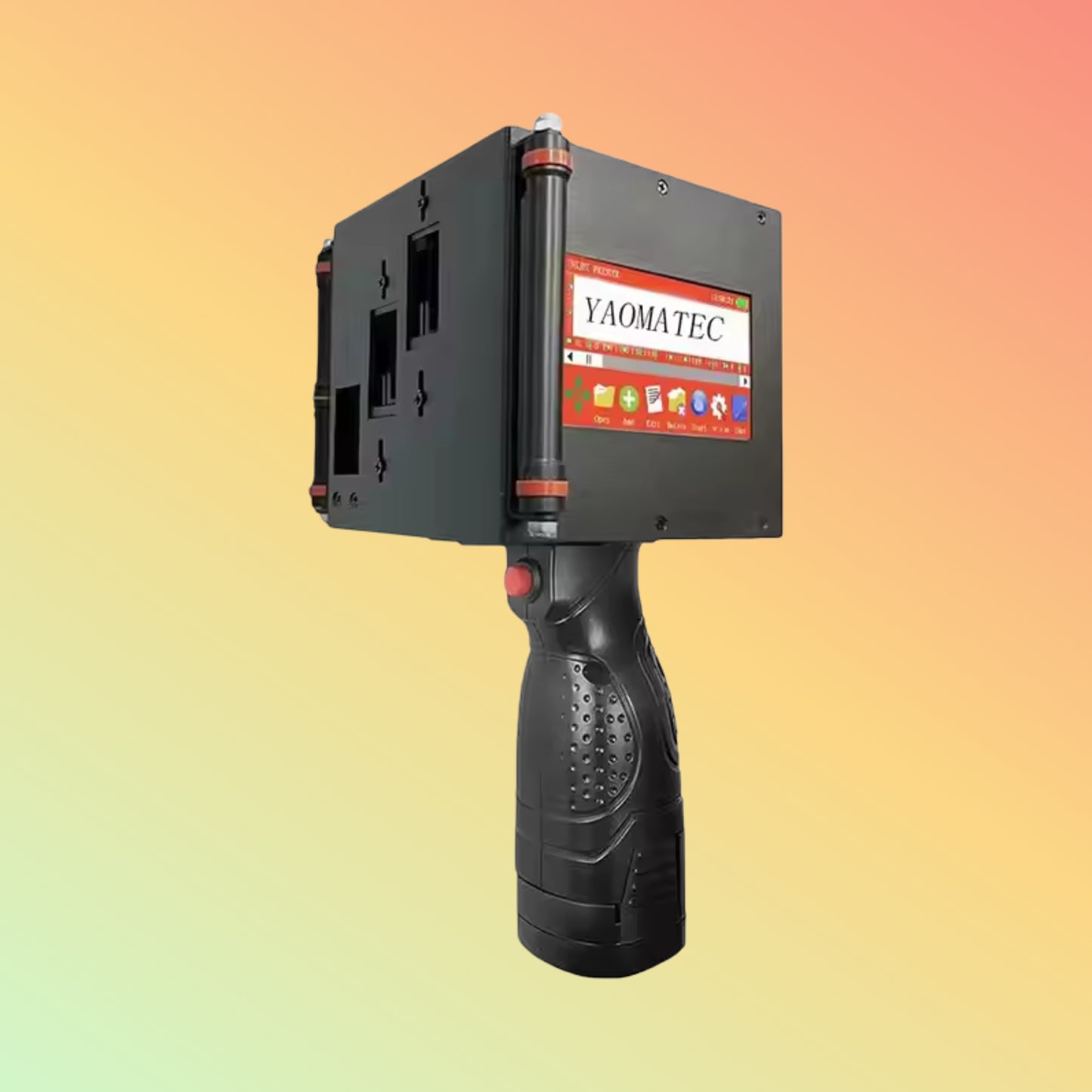 YAOMATEC 10cm Metal Multi-language QR Code Barcode Batch Expiry Date Handheld Inkjet Printer for Carton Metal Plastic
