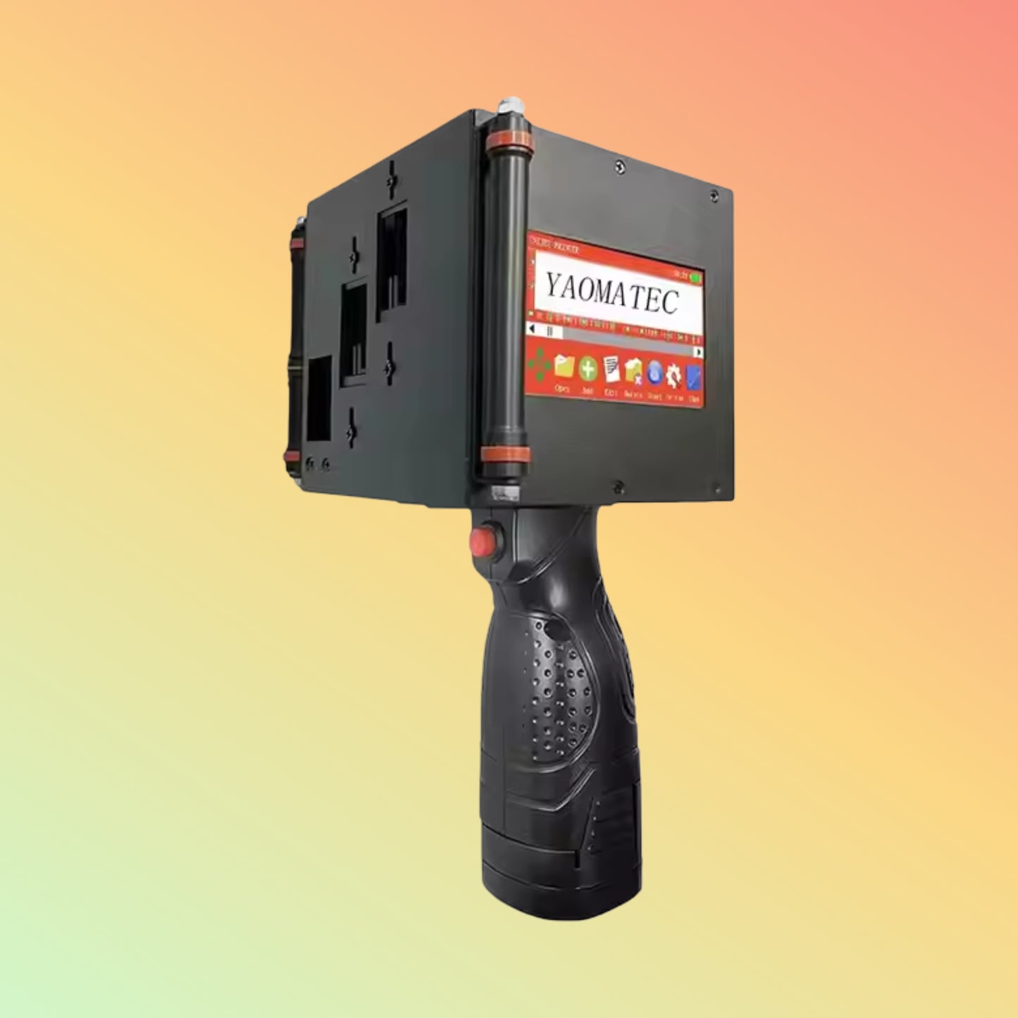 YAOMATEC 10cm Metal Multi-language QR Code Barcode Batch Expiry Date Handheld Inkjet Printer for Carton Metal Plastic