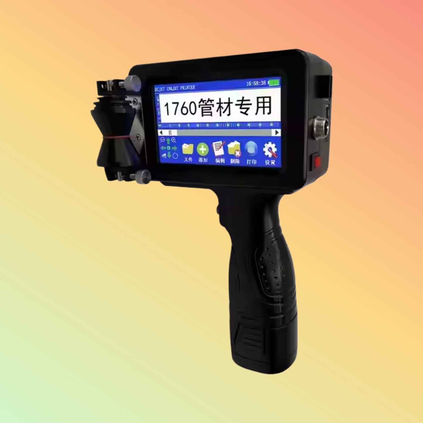 Yaomatec 12.7mm Handheld Inkjet Printer QR Bar Batch Code Date Number Logo Expiry Date Label Special Inkjet Printer for Pipes