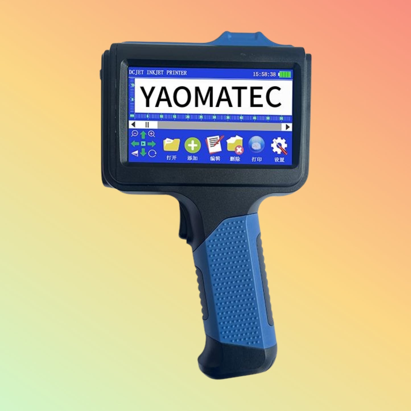 Yaomatec Handheld TIJ Inkjet Printer for QR, Date & Bottle Labels