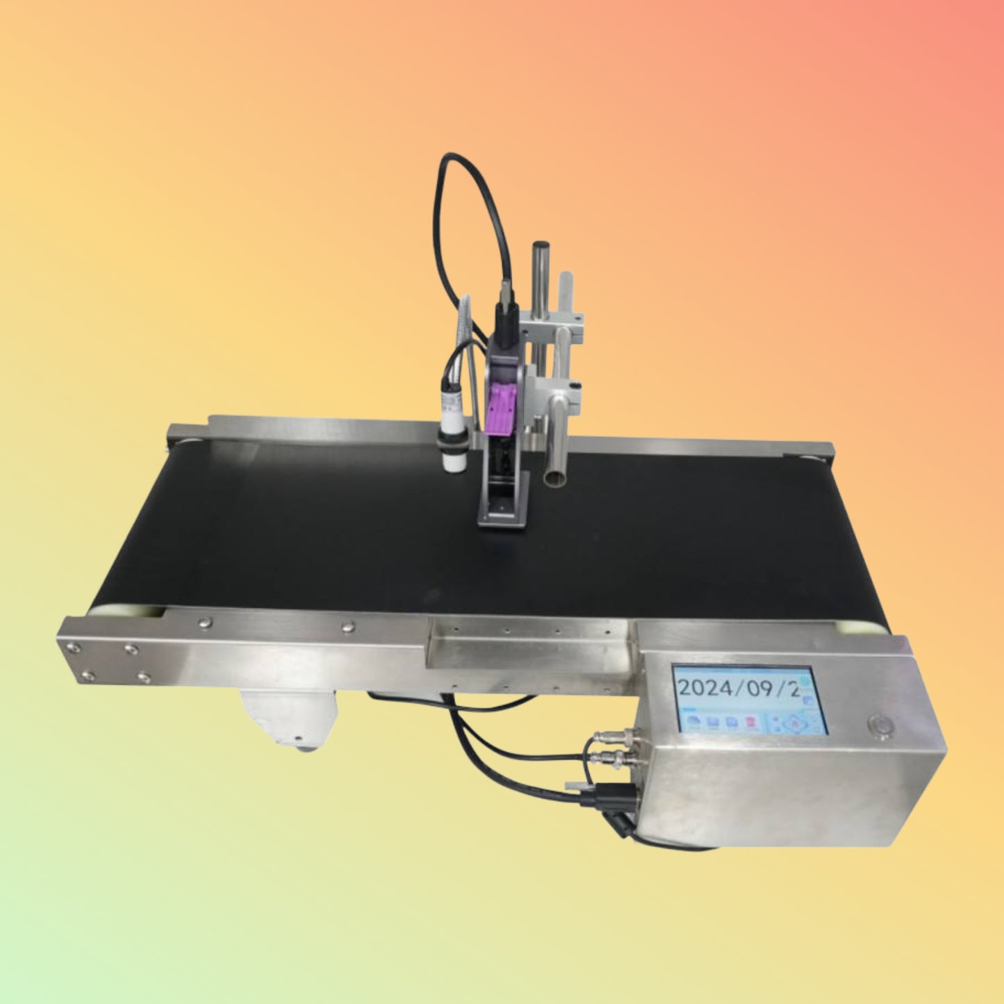 Yaomatec Portable Conveyor Inkjet Printer with Touch Screen for Logo & Date