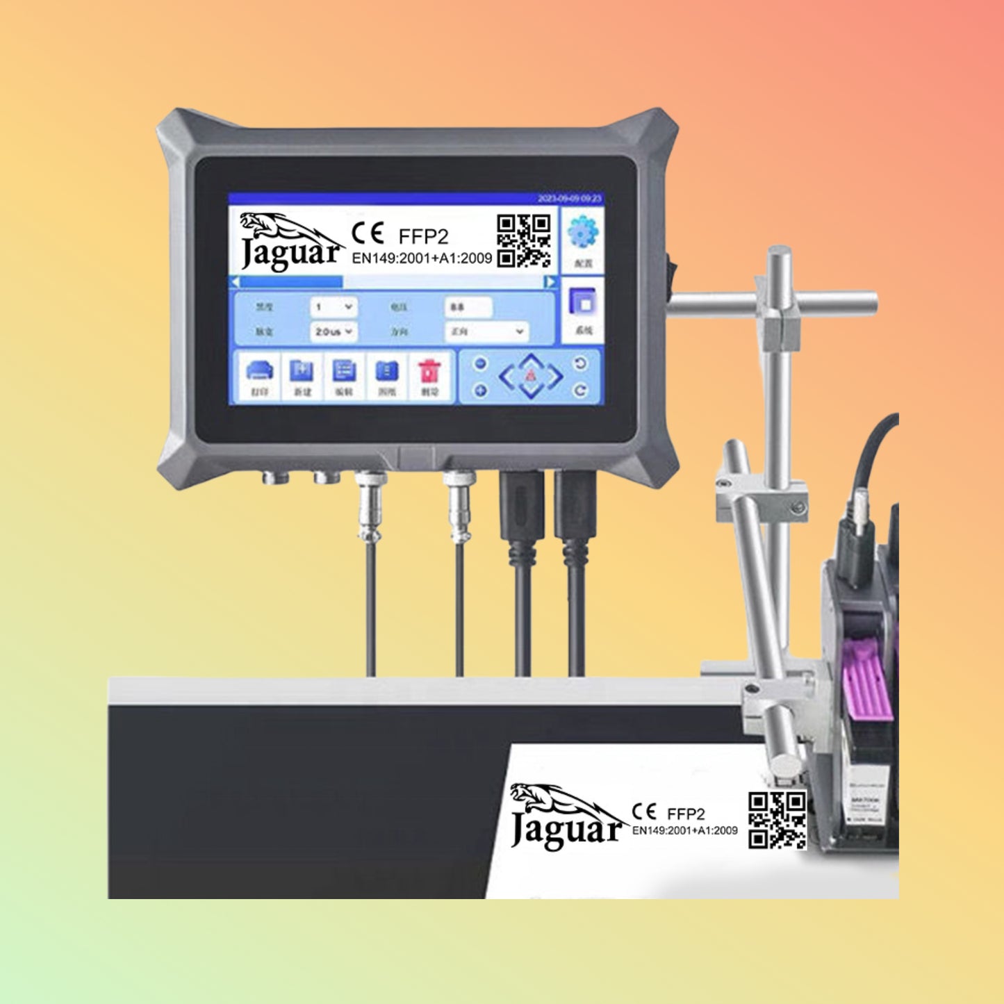 Yaomatec 7'' TIJ Inkjet Printer for Date, Time & Label Coding