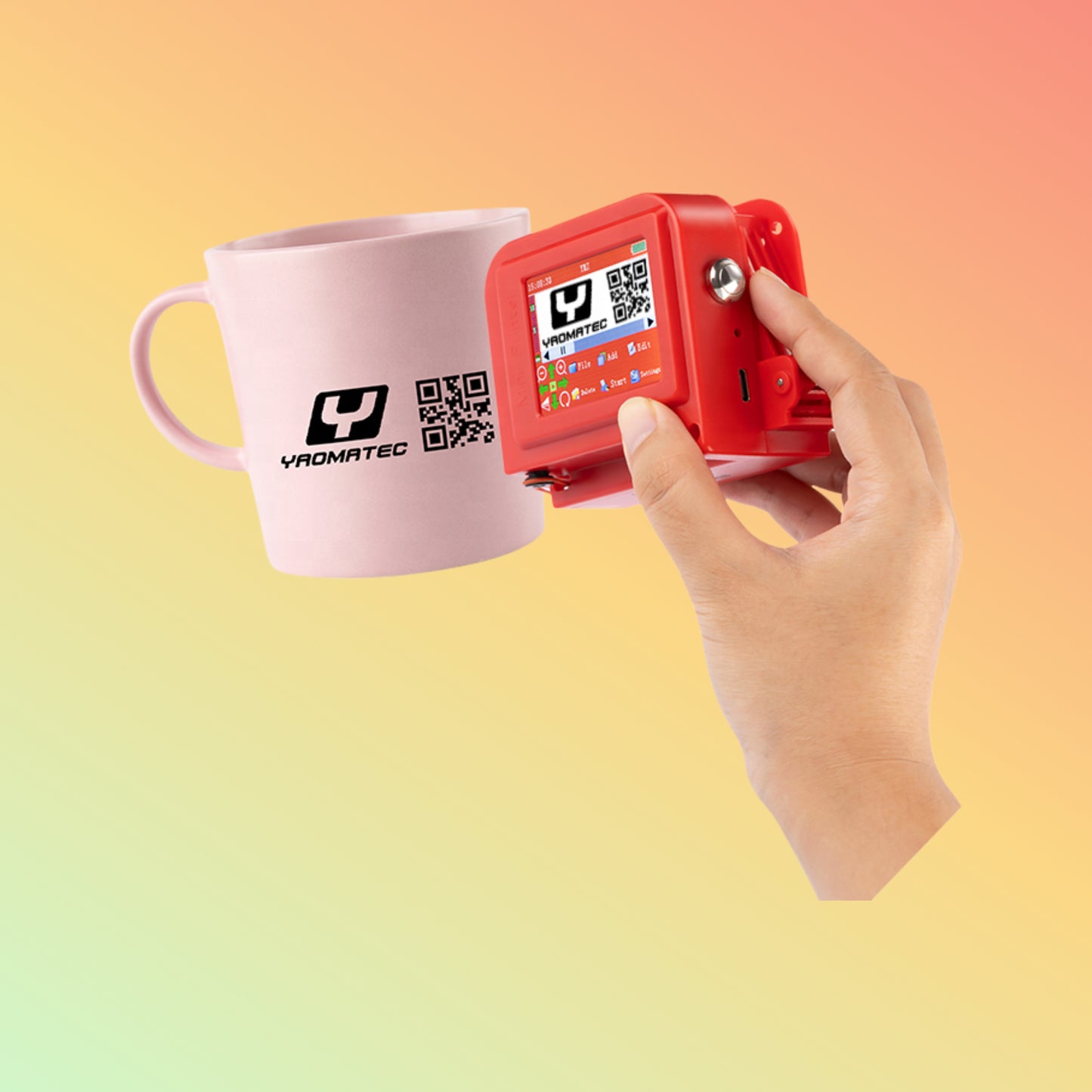 Yaomatec 25.4mm Mini Handheld Printer for Date & Box Coding