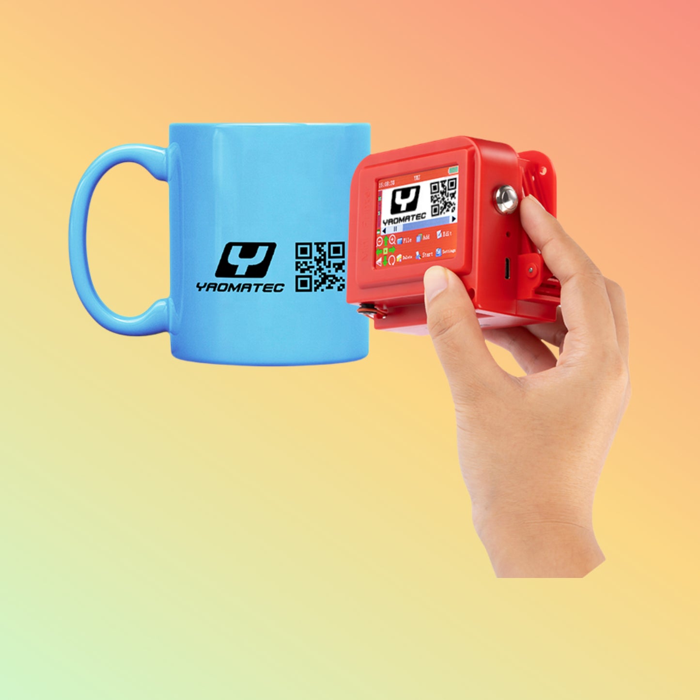 Yaomatec 25.4mm Mini Handheld Printer for Date & Box Coding