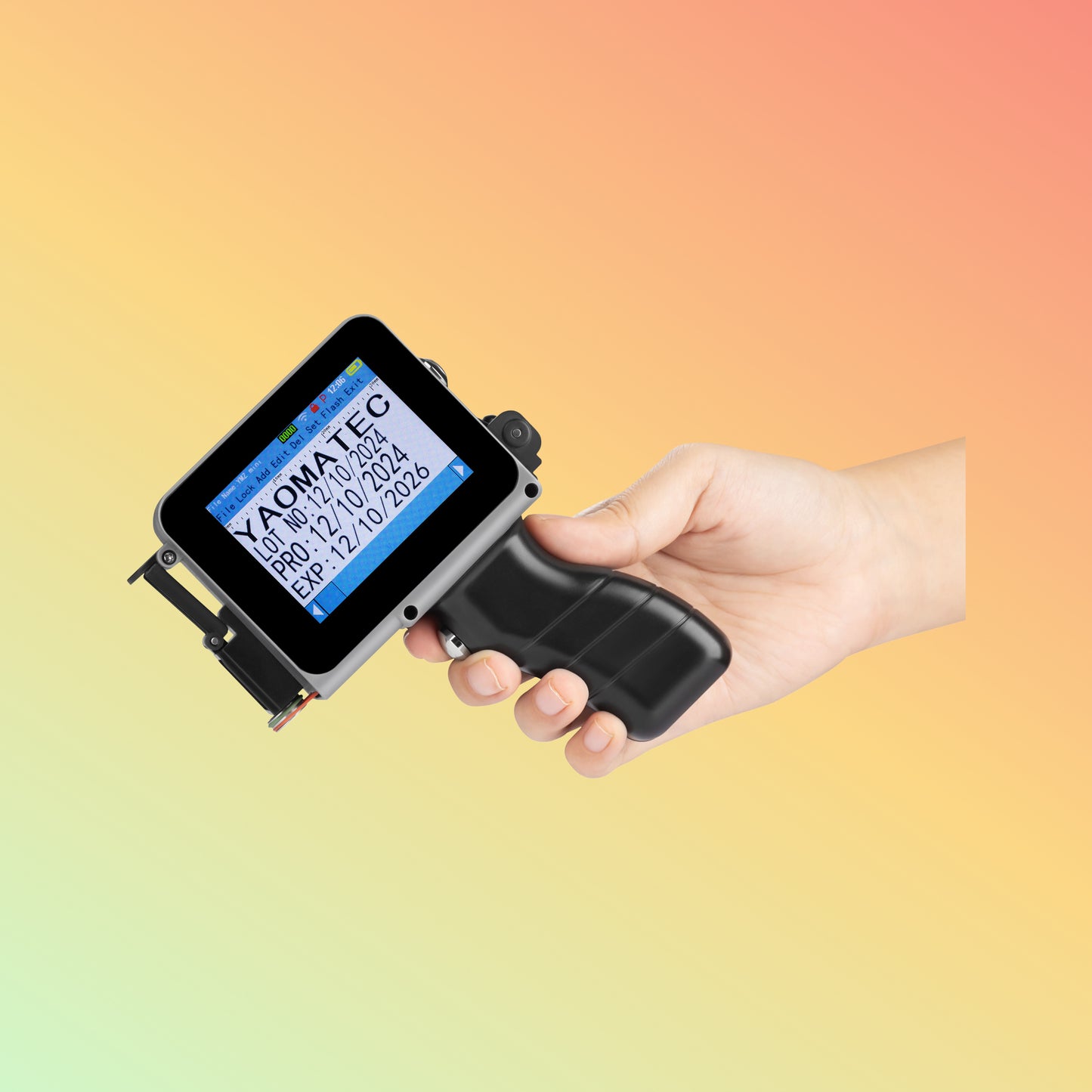 Yaomatec 12.7mm Mini Handheld Printer for Barcode, Date & QR