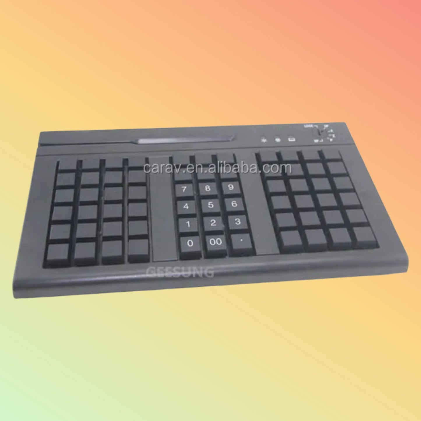 CARAVPOS 84-Key POS Programmable Keyboard with Smart Card Reader