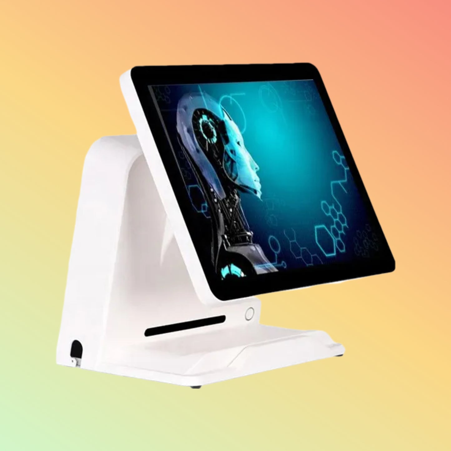 CARAVPOS - White Color 15 inch/17 inch PCAP Touchscreen Best POS System For Restaurant Windows epos Machine Pos System