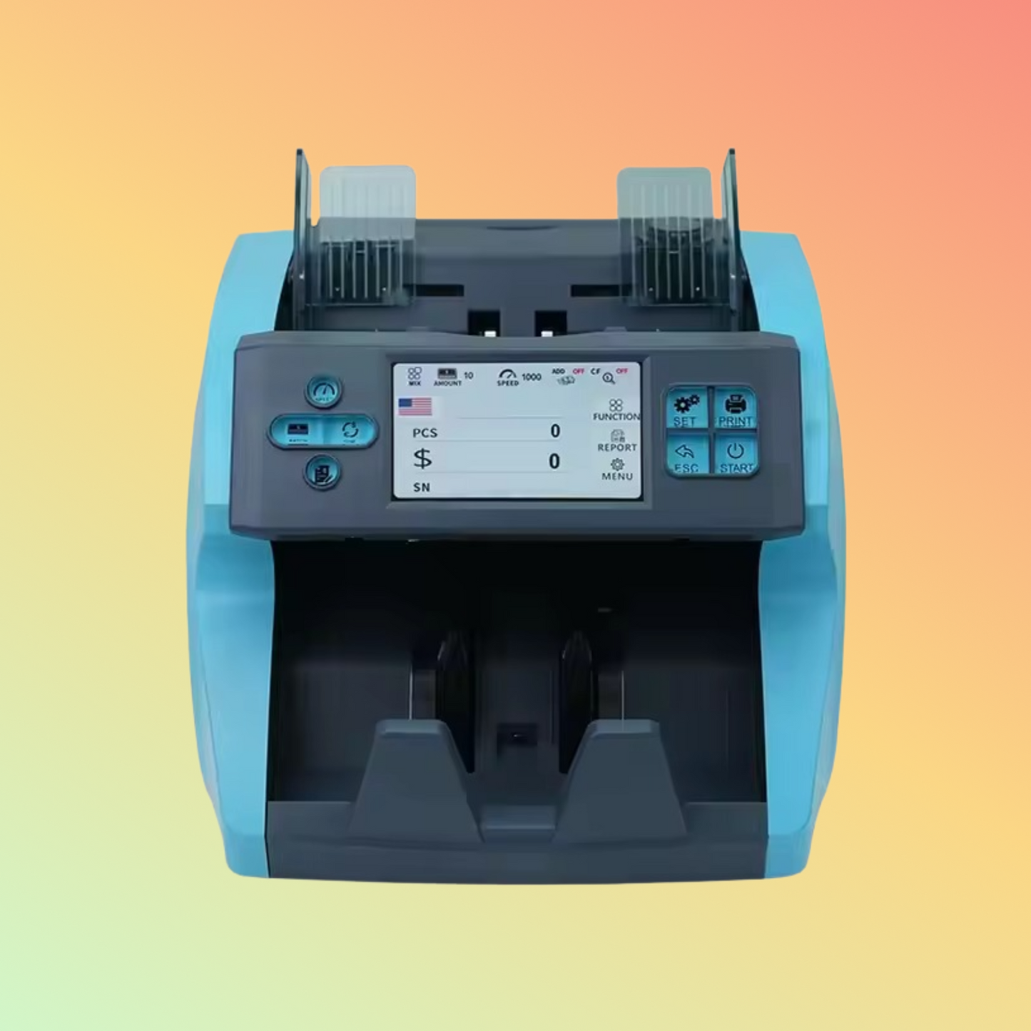 Numen High Speed Mini Money Counter Bill Counter with 4.3 TFT Inch Touch Color Screen