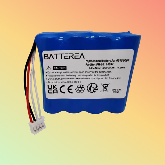 Batterea 4.8V 2000mAh Gas analyzer replacment battery for Testo 350 Control 454 control, replaces 0515 0097, Ni-MH battery