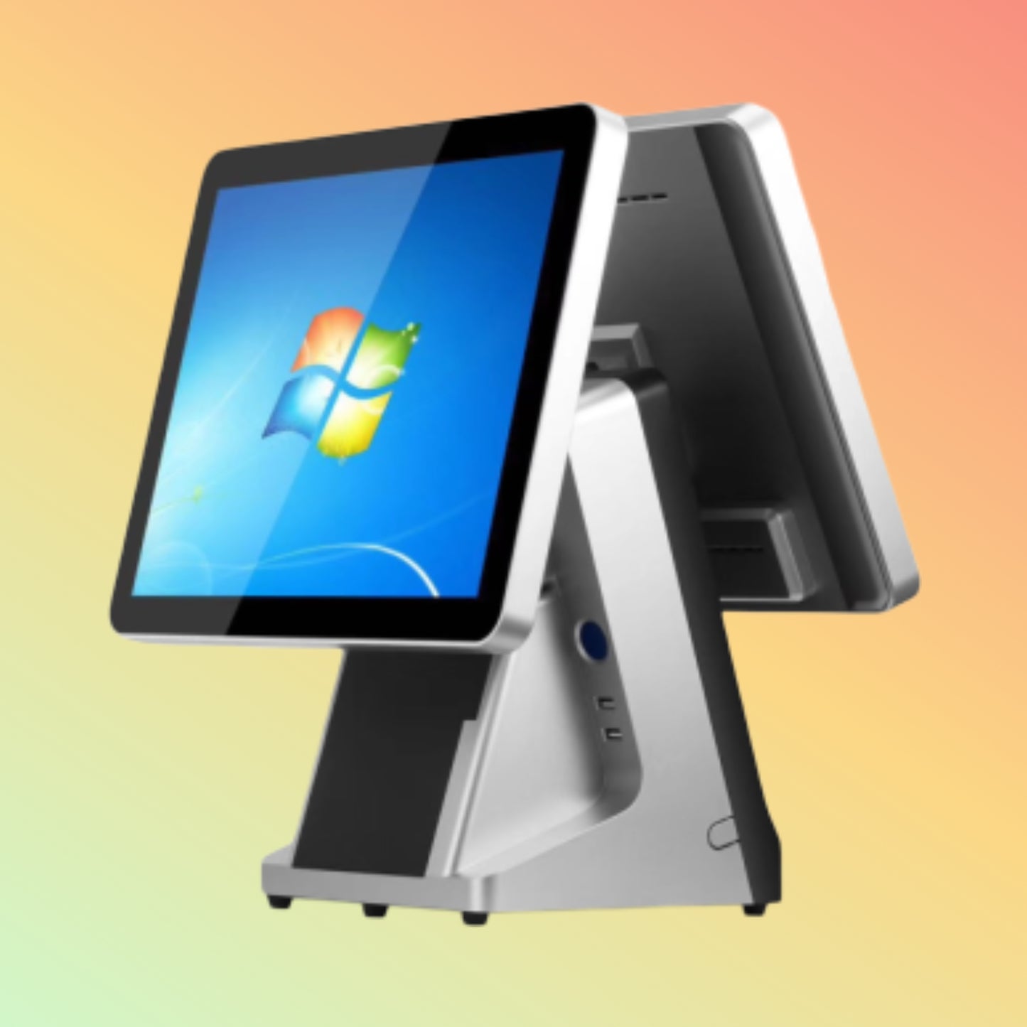 15–15.6" Touch POS System, Cash Register w/ 80mm Printer & 2nd Display