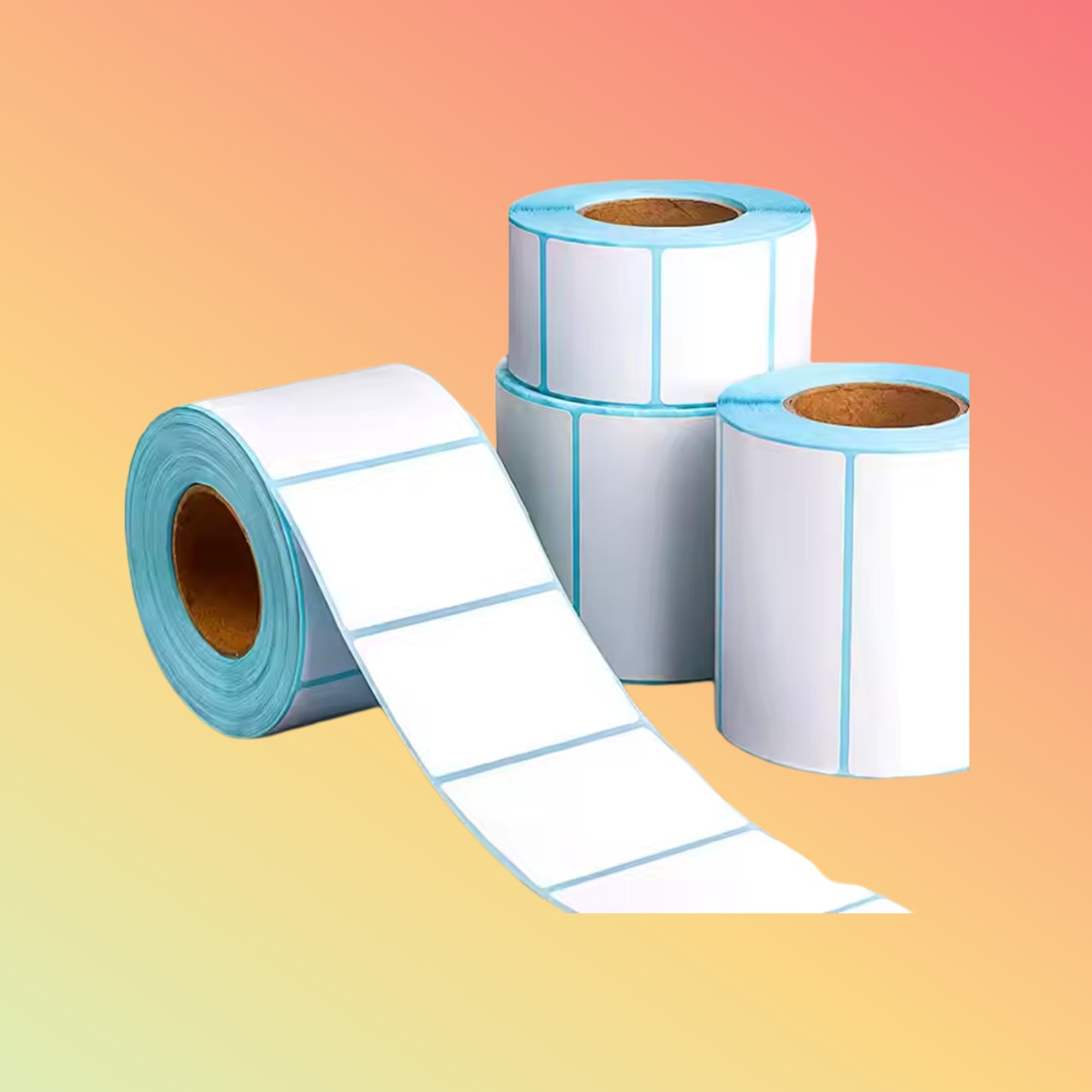 Custom Logo Barcode Thermal Printing Sticker Labels Waterproof Adhesive Packaging Roll Seal Label Stickers Roll for Food Package