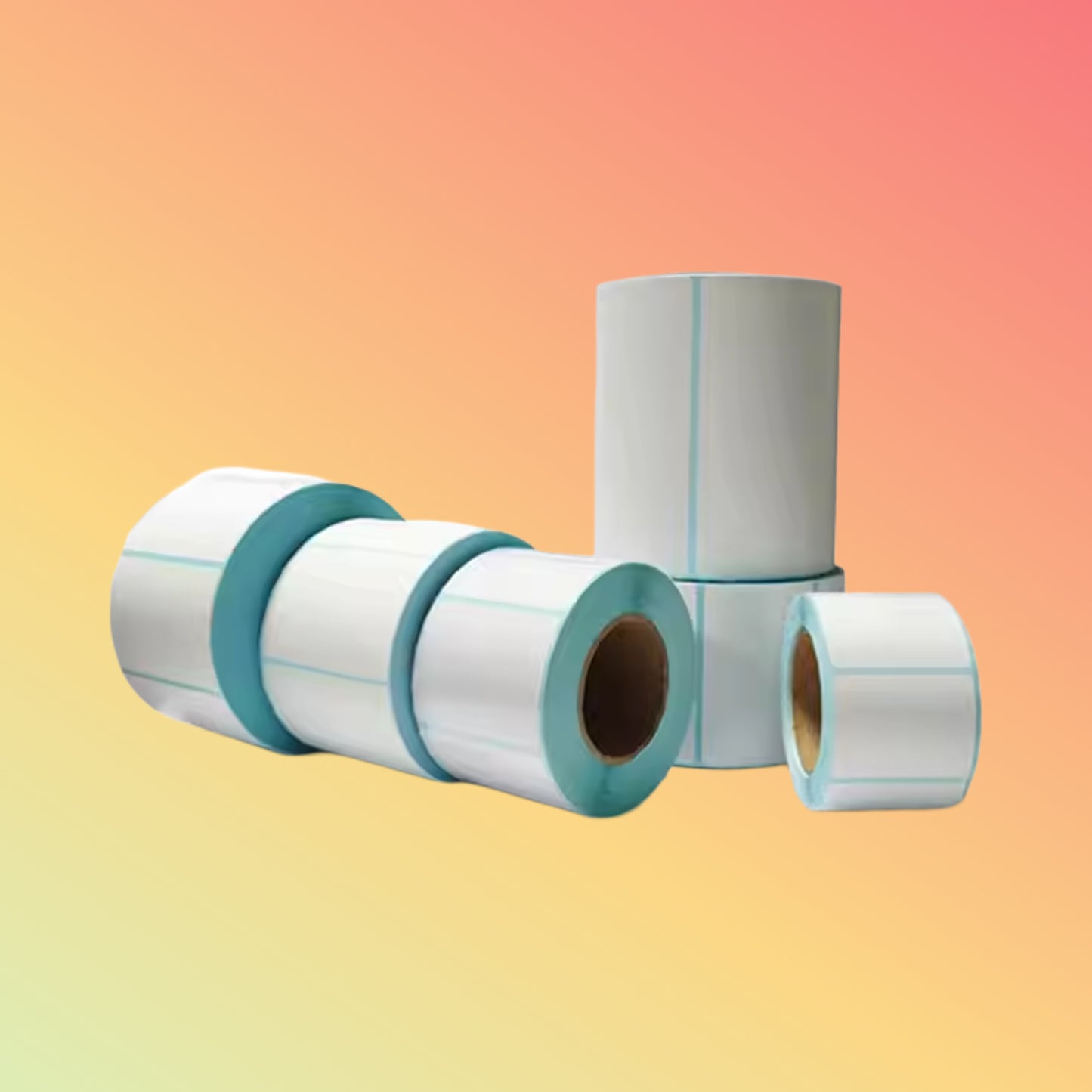 Custom Logo Barcode Thermal Printing Sticker Labels Waterproof Adhesive Packaging Roll Seal Label Stickers Roll for Food Package
