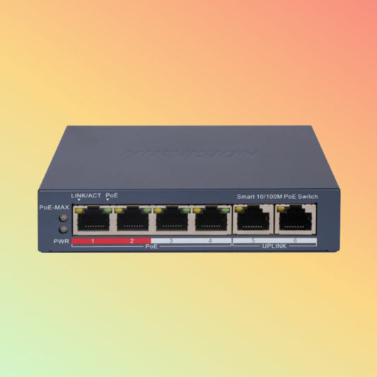 Hikvision DS-3E1106P-EI 4 Port Fast Ethernet Smart POE Switch