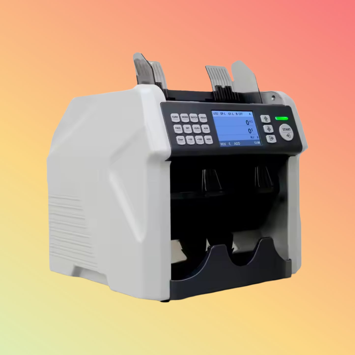 UNION 200A ECB-Approved 2-Pocket Mixed Value Currency Sorter