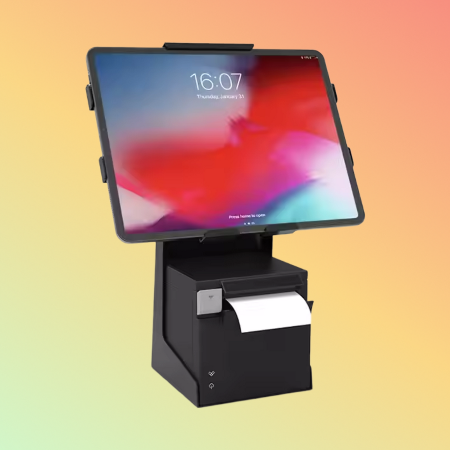 MAKEN Supermarket And Restaurant Security Countertop POS Universal Tablet Desktop Stand With Printed Stand