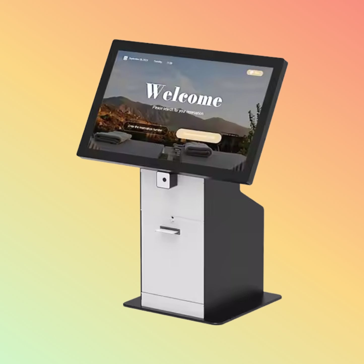 Lobby Self Check In Hotel Card Issuance Check Out Self Service Query Card Dispensing Kiosk Machine
