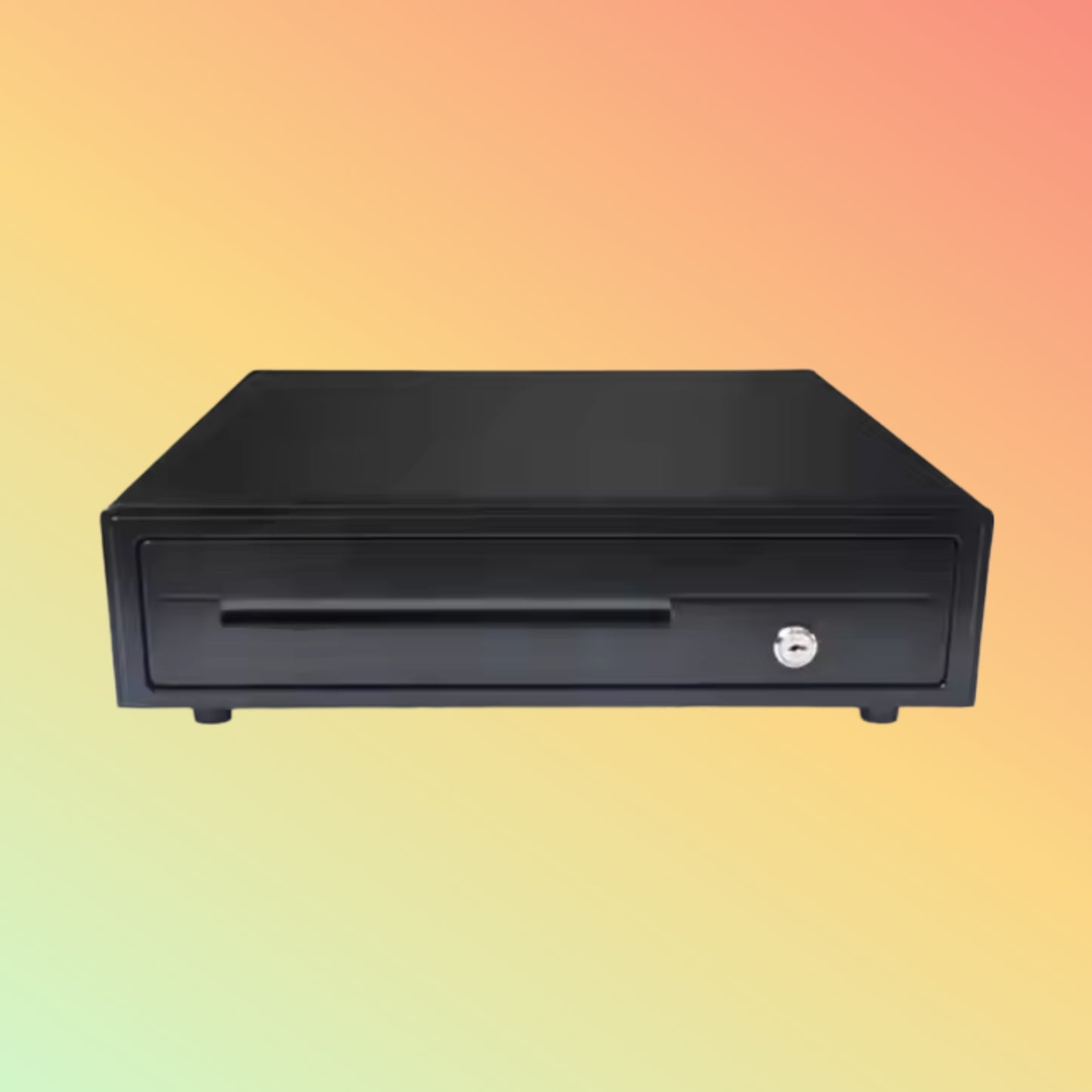 MAKEN CK-410 5 Bill 8 Coin Key Lock Cash Register Black Metal Cash Drawer