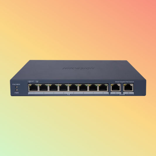 Hikvision DS-3E1310P-EI/M 8 Port Fast Ethernet Smart POE Switch
