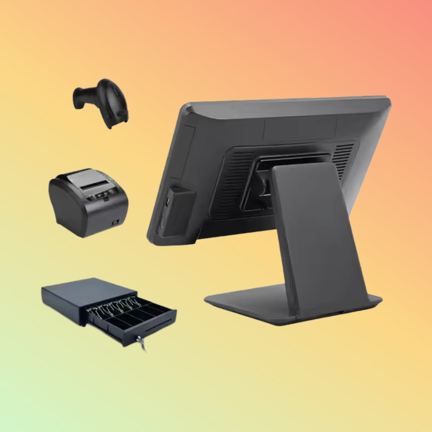 pos machine point of sale all in one touch windows desktop vesa machine cash register