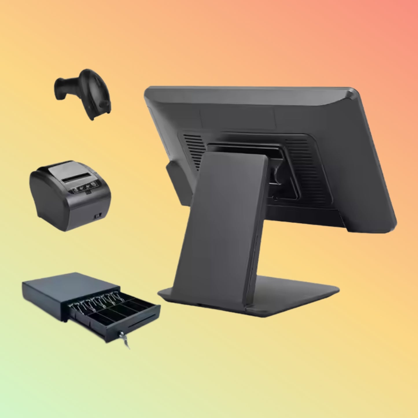 pos machine point of sale all in one touch windows desktop vesa machine cash register