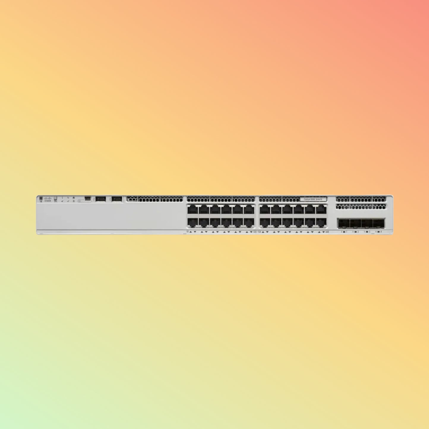 CISCO Catalyst C9200L – 56Gbps, 24xPoE+ RJ45, 4xSFP, 370W PoE