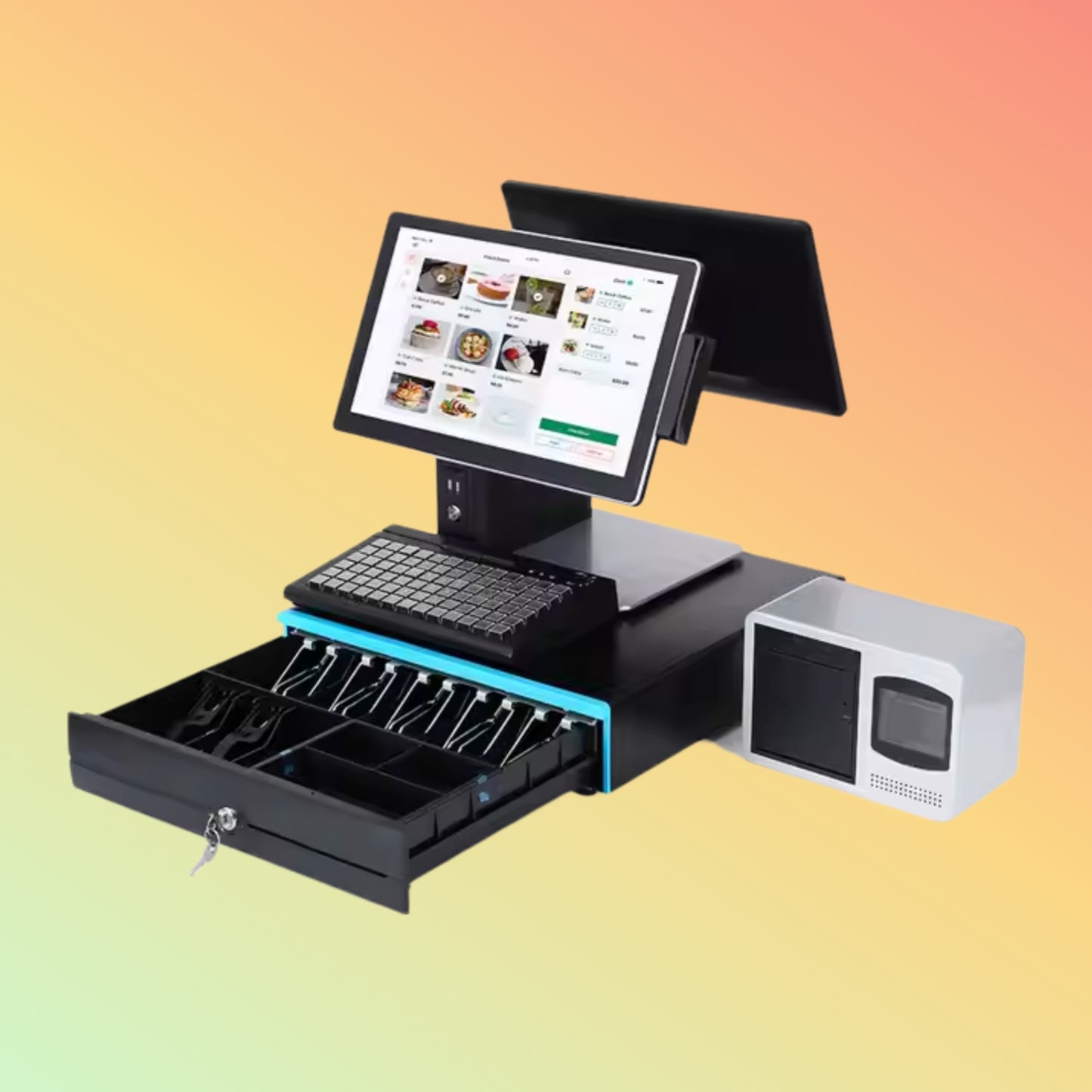 MATSUDA POS 15.6inch Windows 10 Touch Screen POS System Cash Register