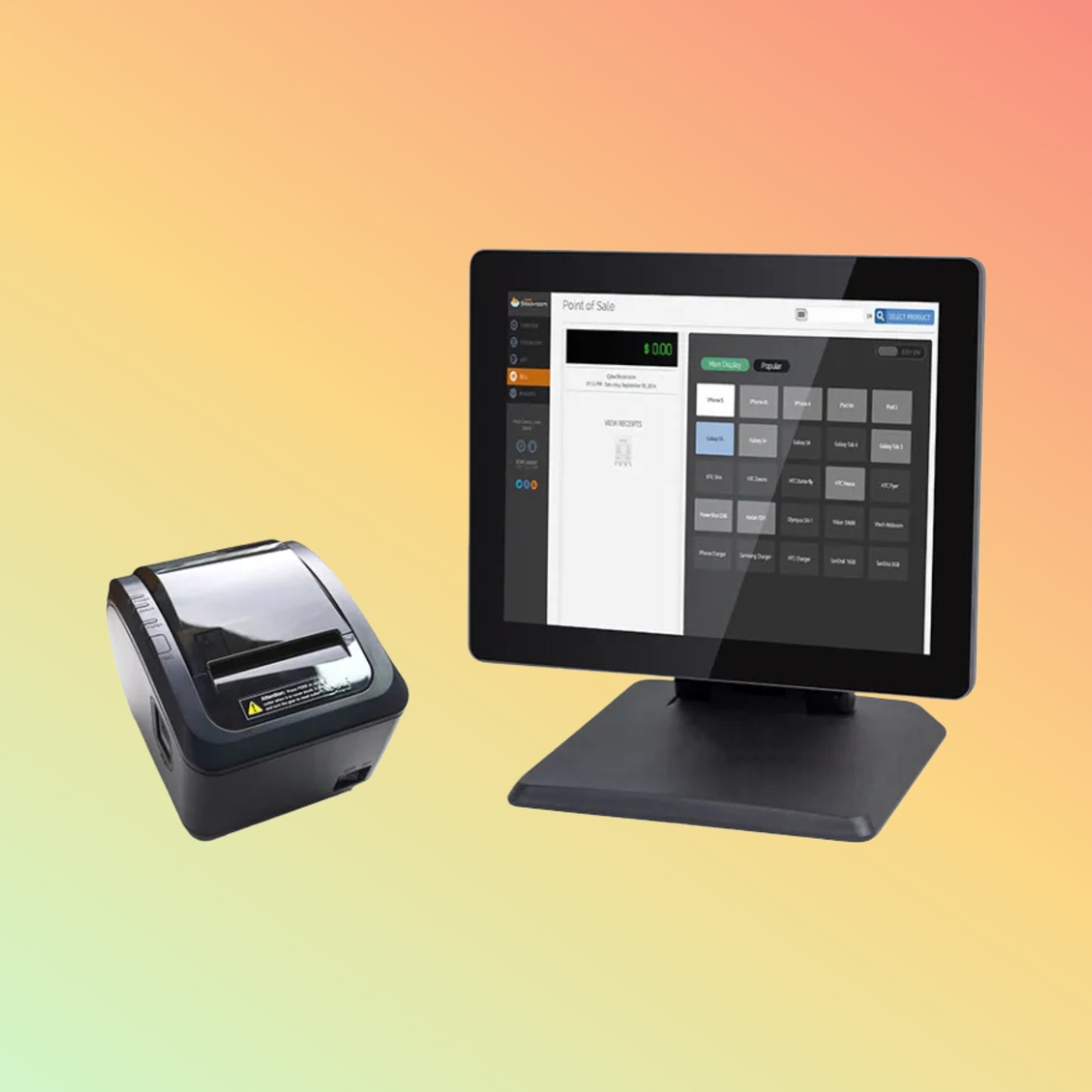 CARAVPOS - carav 15" capacitive cash register point of sale POS System J1900 CPU+4GB RAM+64GB SSD Pos System