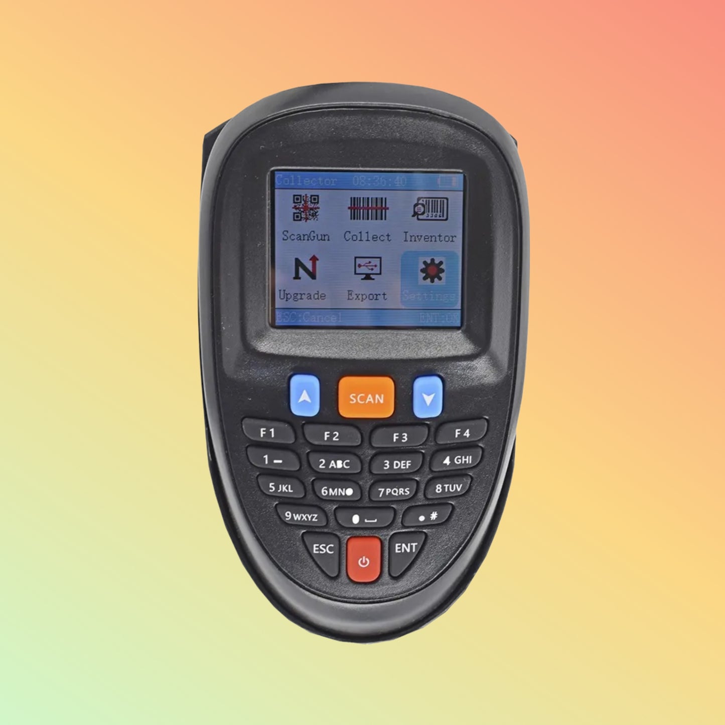 "NEOTECH NT-R7103 1D Barcode Reader with built-in 50,000-barcode storage capacity, ideal for logistics and large inventory management."